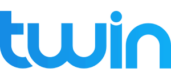 Twin logo blue